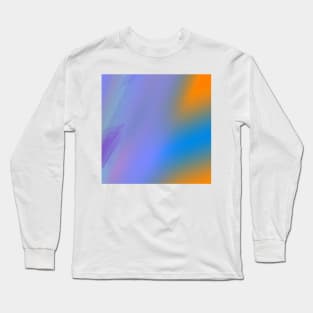 blue green orange abstract texture background pattern Long Sleeve T-Shirt